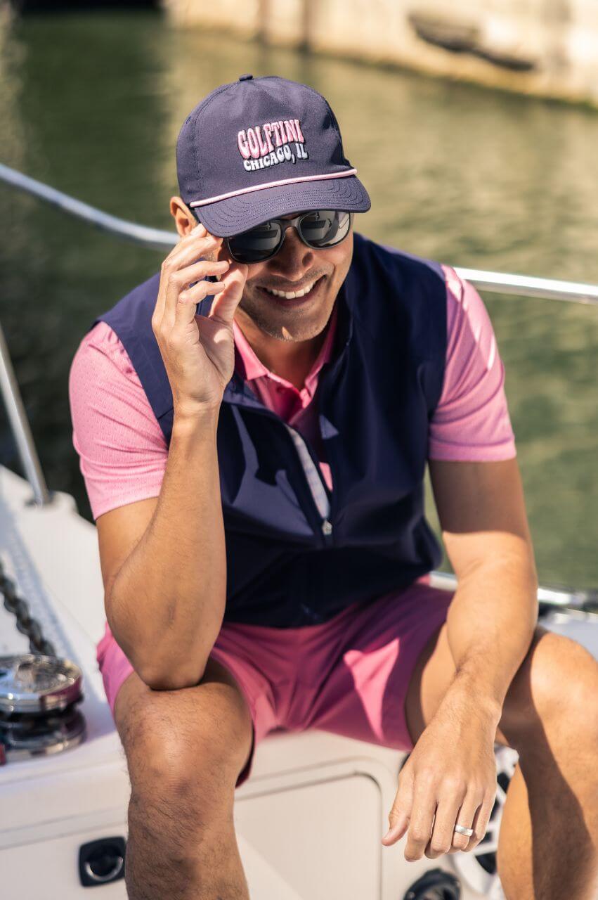 Men's Nantucket Pink Pique Polo
