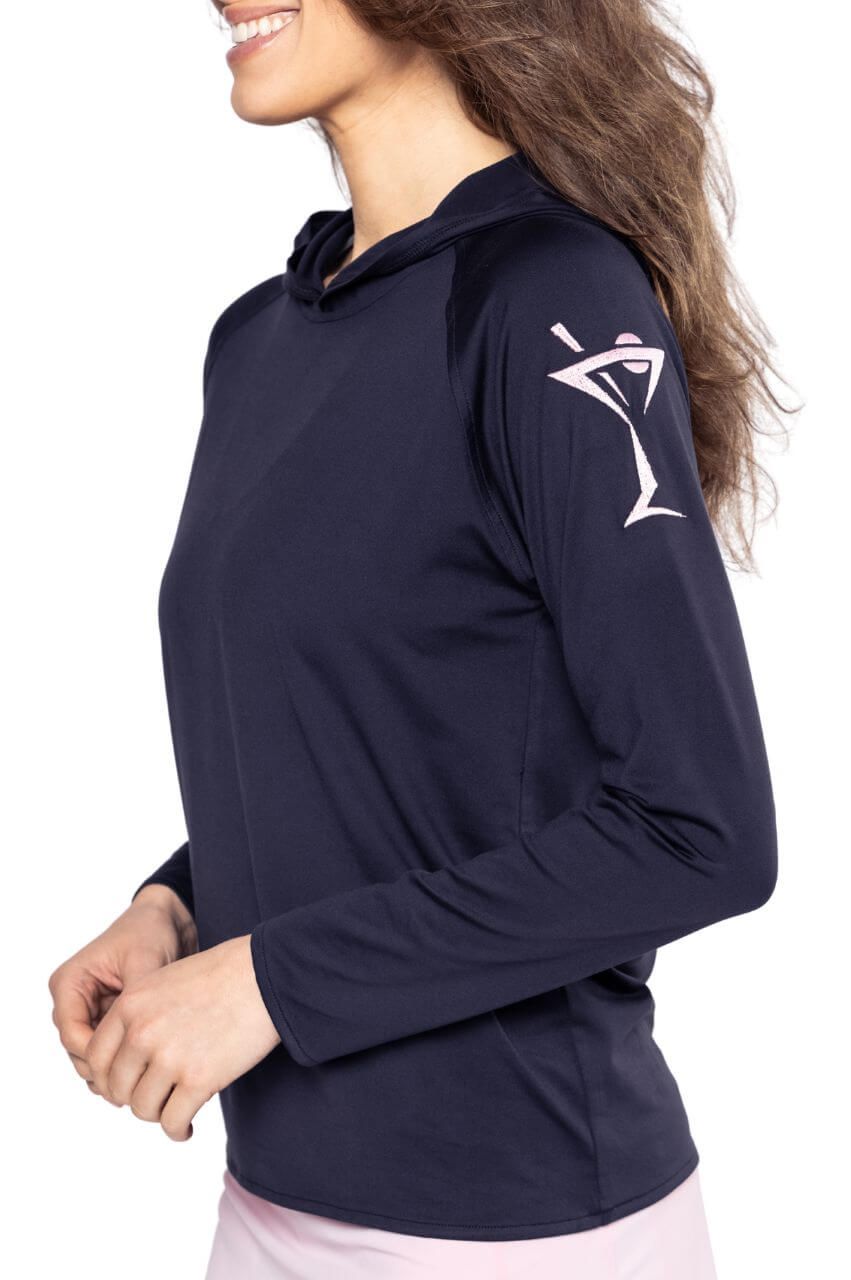 Navy/Rose Pink Martini Hoodie