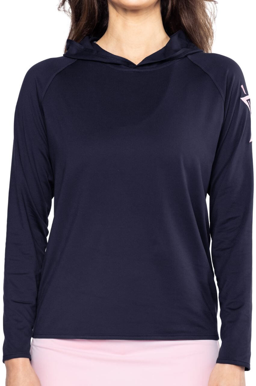 Navy/Rose Pink Martini Hoodie