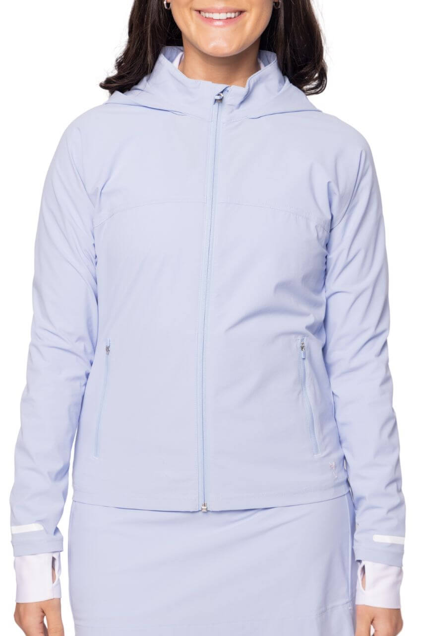 Seersucker Blue Be An Athlete Hooded Jacket