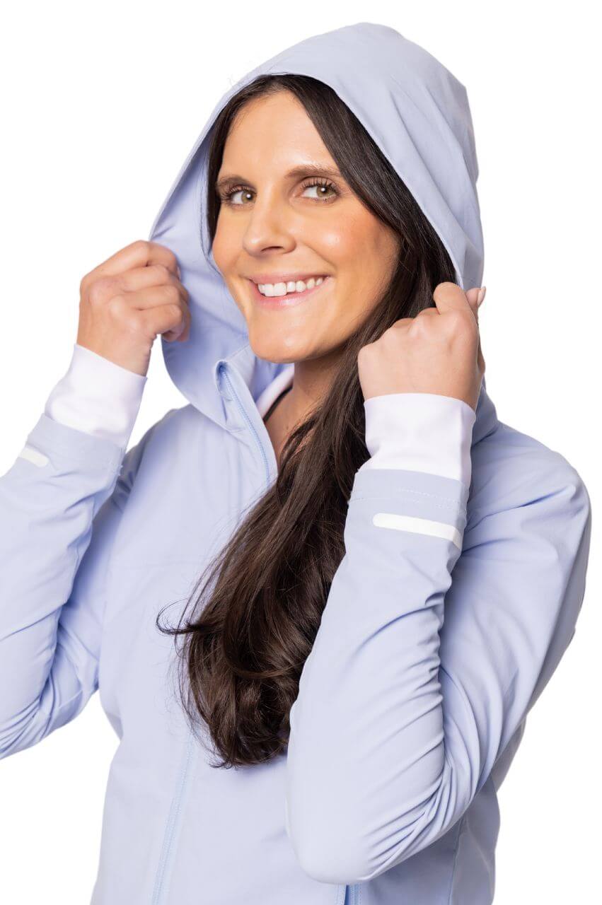 Seersucker Blue Be An Athlete Hooded Jacket
