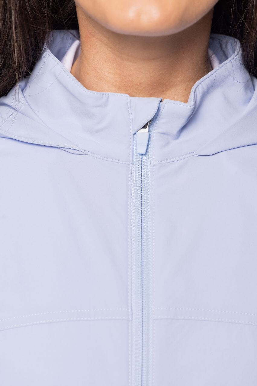 Seersucker Blue Be An Athlete Hooded Jacket