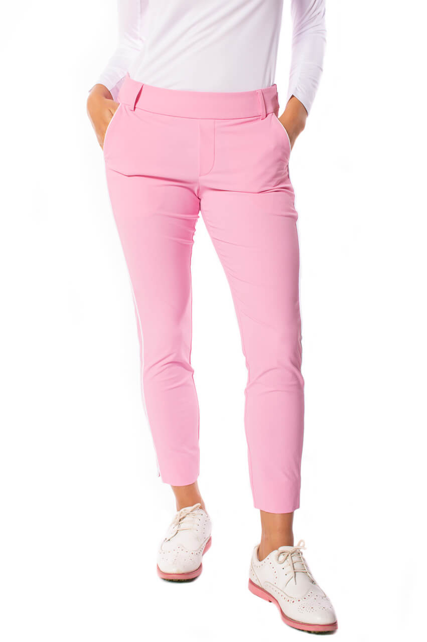 Bubble Gum Pink Stretch Ankle Pant - GolftiniPant
