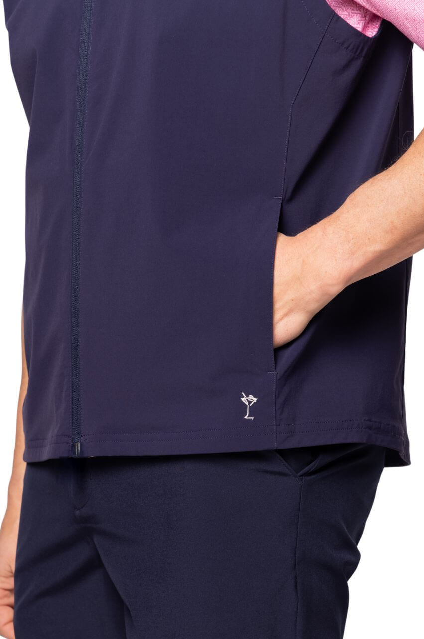 Men's Navy Range Time Vest - GolftiniMen's Tops