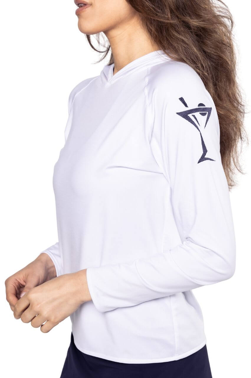 White/Navy Martini Hoodie