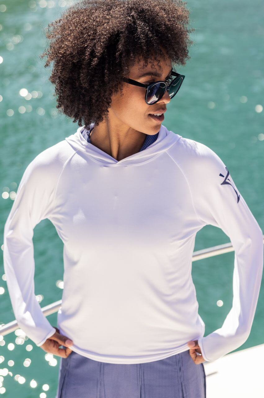 White/Navy Martini Hoodie