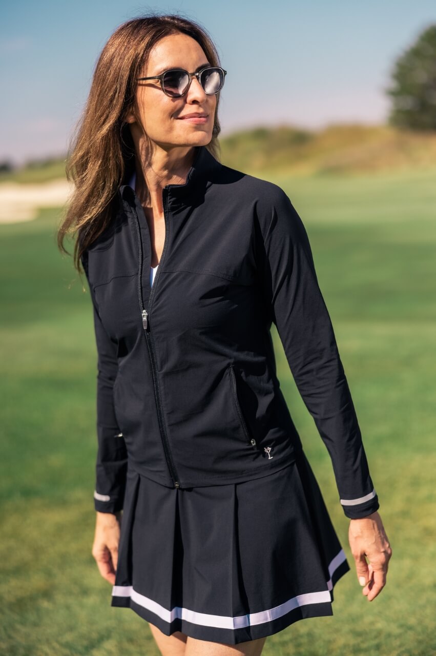 Black Be An Athlete Pleated Skort