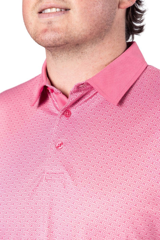 Men's Nantucket Pink Pique Polo