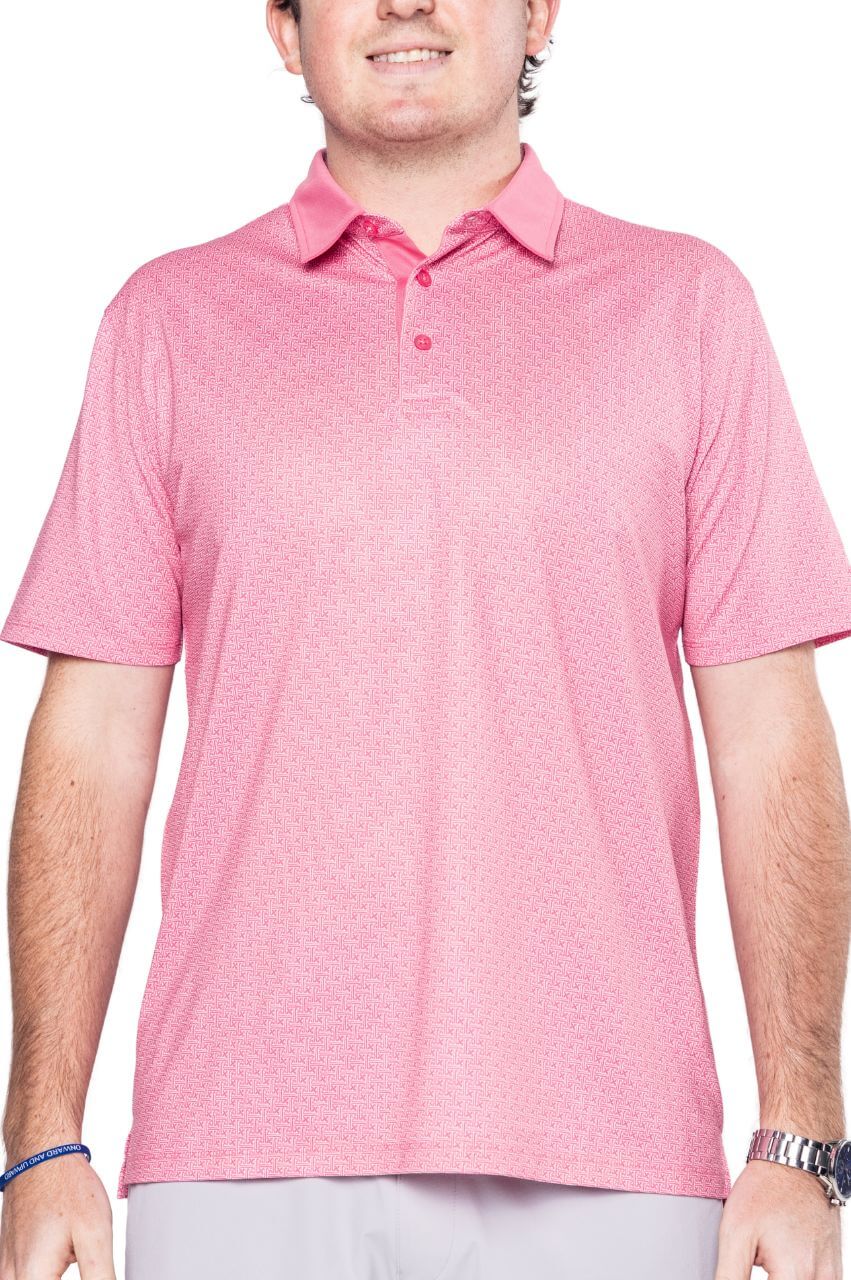 Men's Nantucket Pink Pique Polo