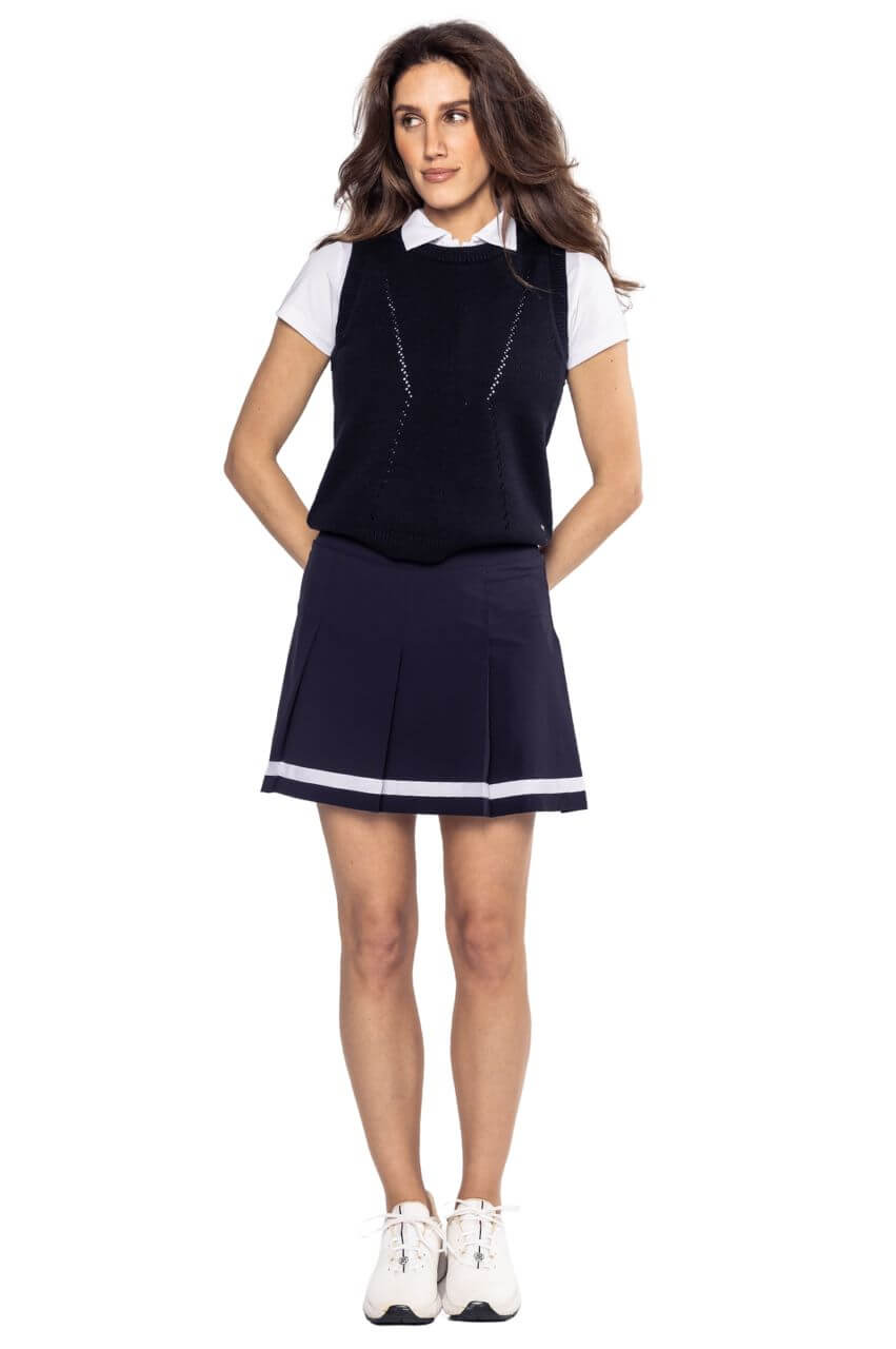 Navy Varsity Sweater Vest