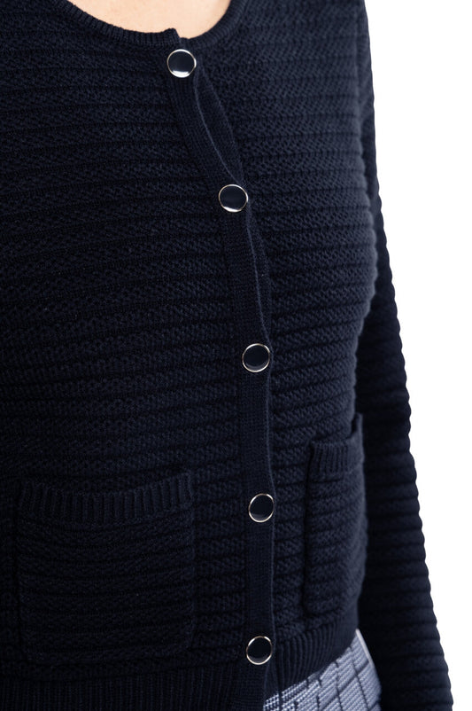Navy Varsity Cardigan