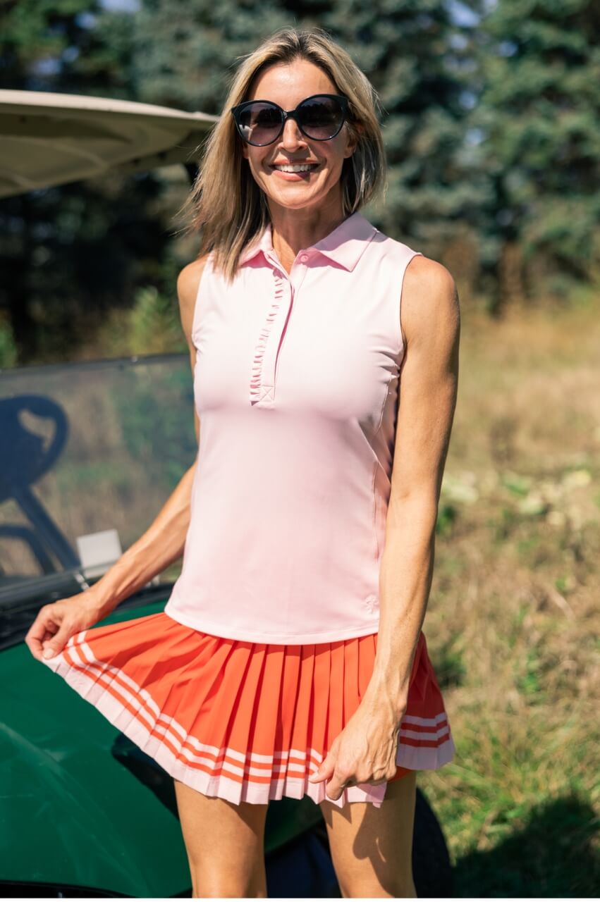 Playful Varsity Pleat Skort