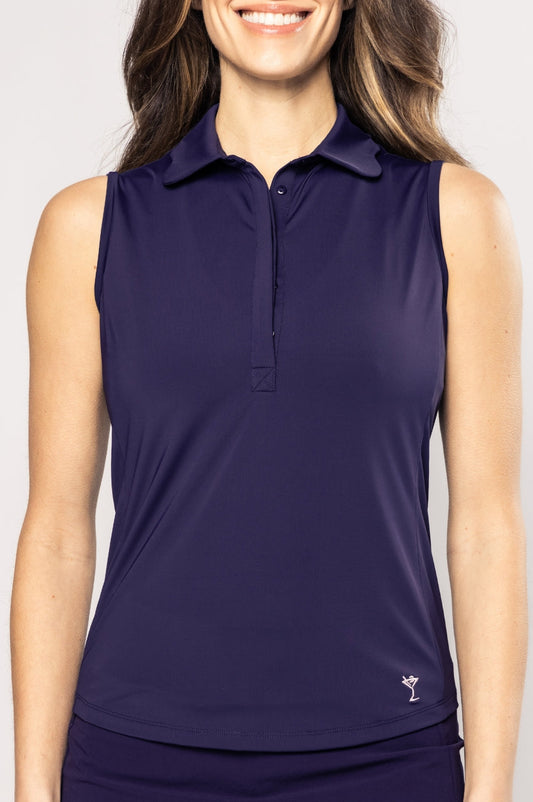 Navy Sleeveless Darling Polo