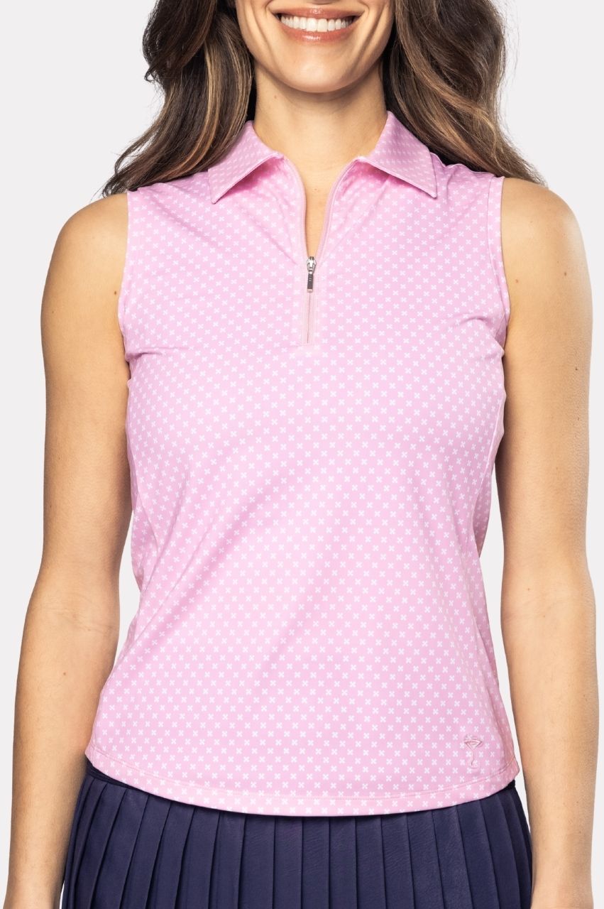 Rosé Sleeveless Cool Girl Polo