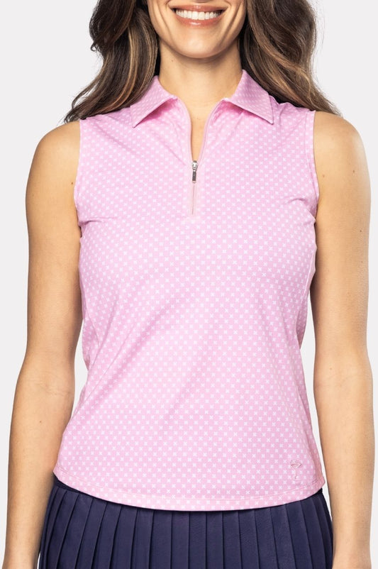 Rosé Sleeveless Cool Girl Polo