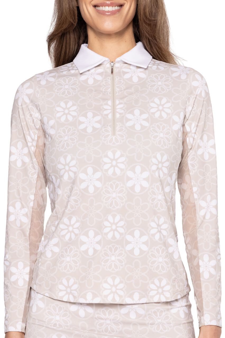 Sand Bar Long Sleeve Cool Girl Polo