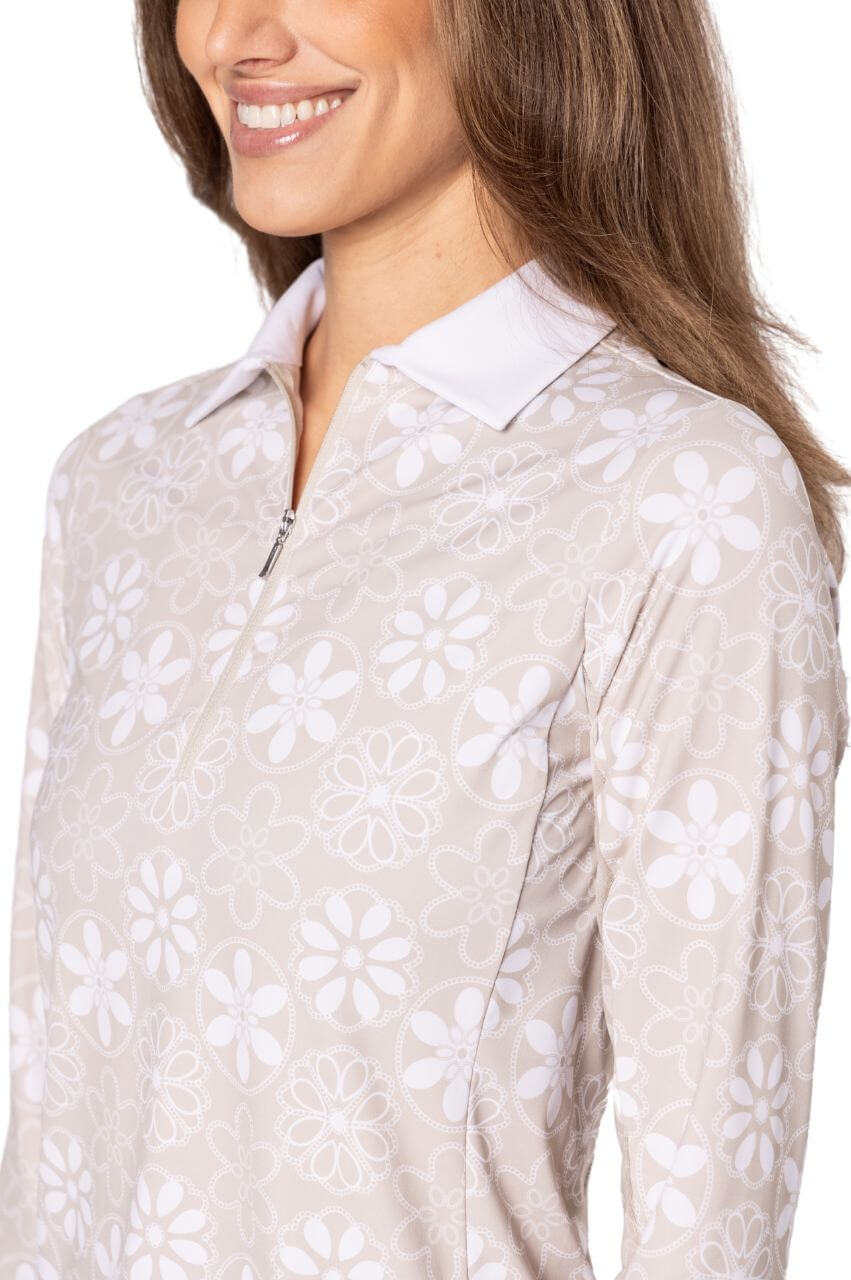 Sand Bar Long Sleeve Cool Girl Polo