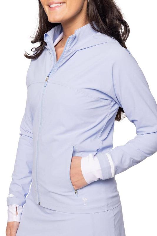 Seersucker Blue Be An Athlete Hooded Jacket