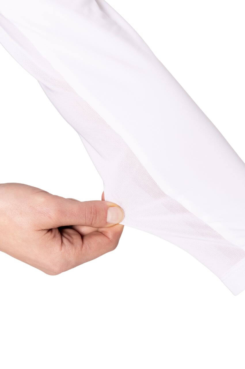 White Long Sleeve Cool Girl Polo