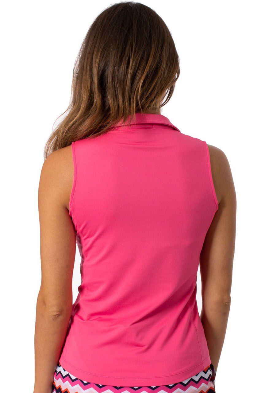 Hot Pink Sleeveless Fabulous Polo - GolftiniTops