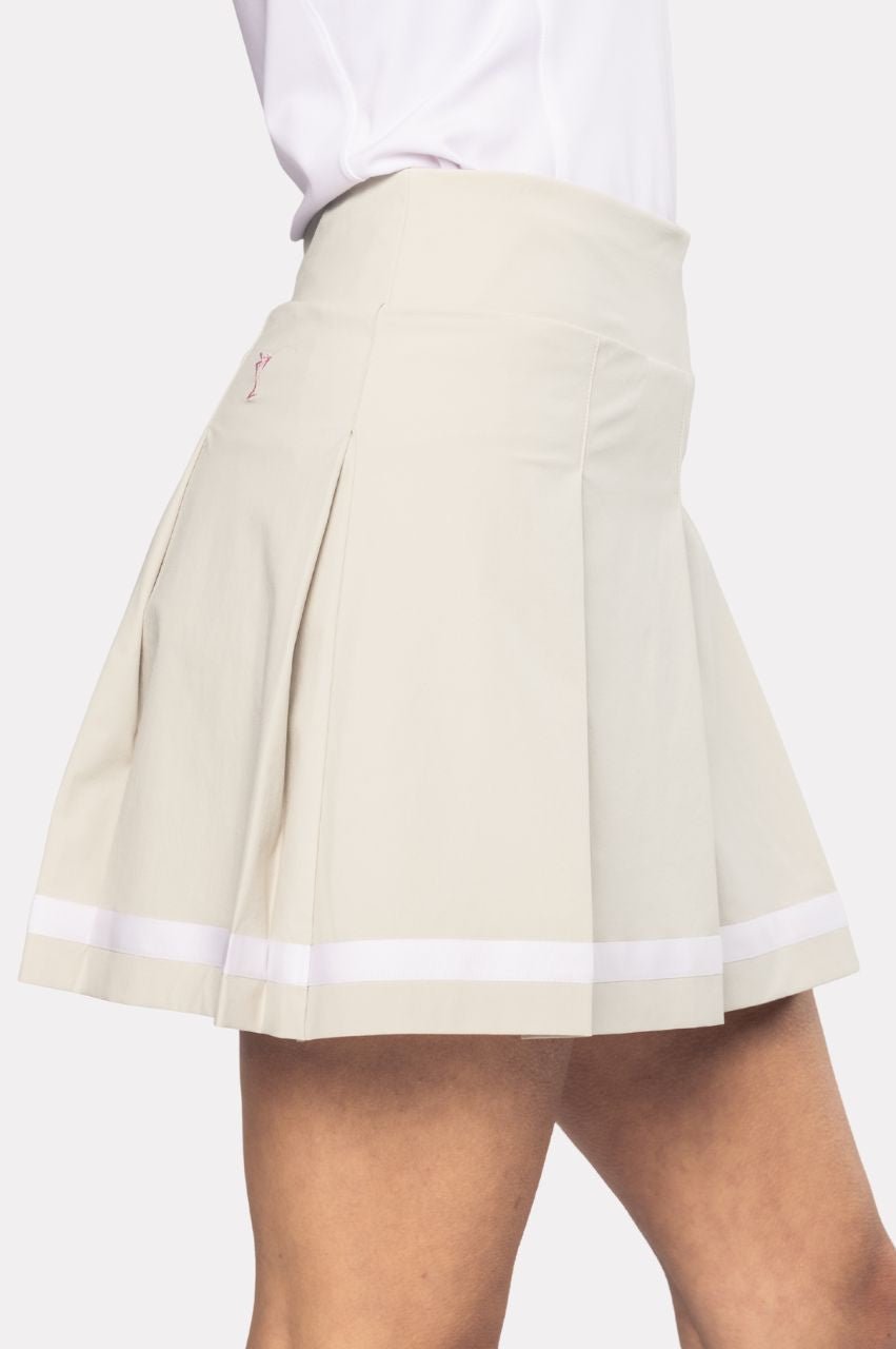 Khaki Be An Athlete Pleated Skort - GolftiniSkorts