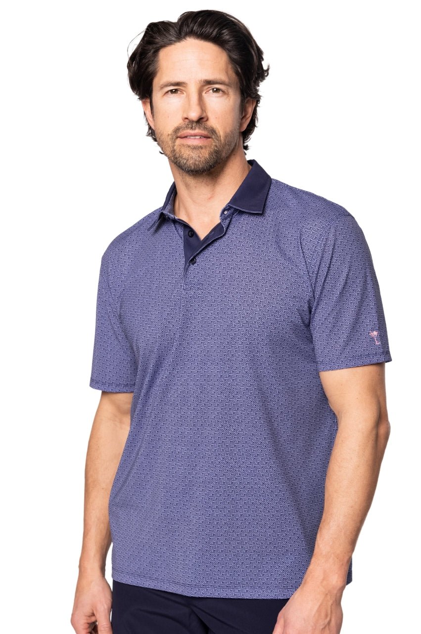 Men's Navy Pique Polo - GolftiniMen's Tops