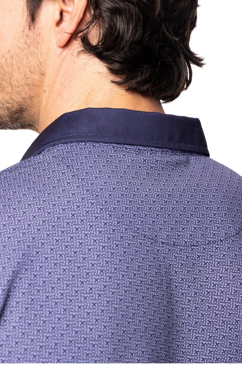 Men's Navy Pique Polo - GolftiniMen's Tops