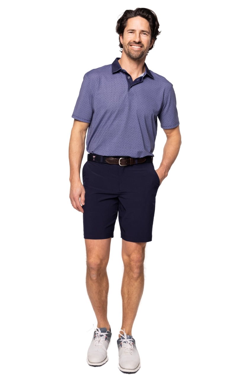 Men's Navy Pique Polo - GolftiniMen's Tops