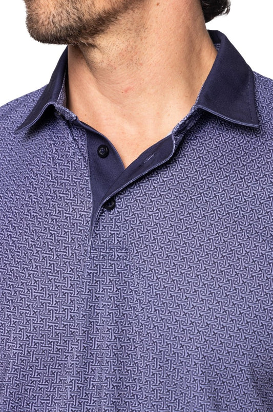 Men's Navy Pique Polo - GolftiniMen's Tops