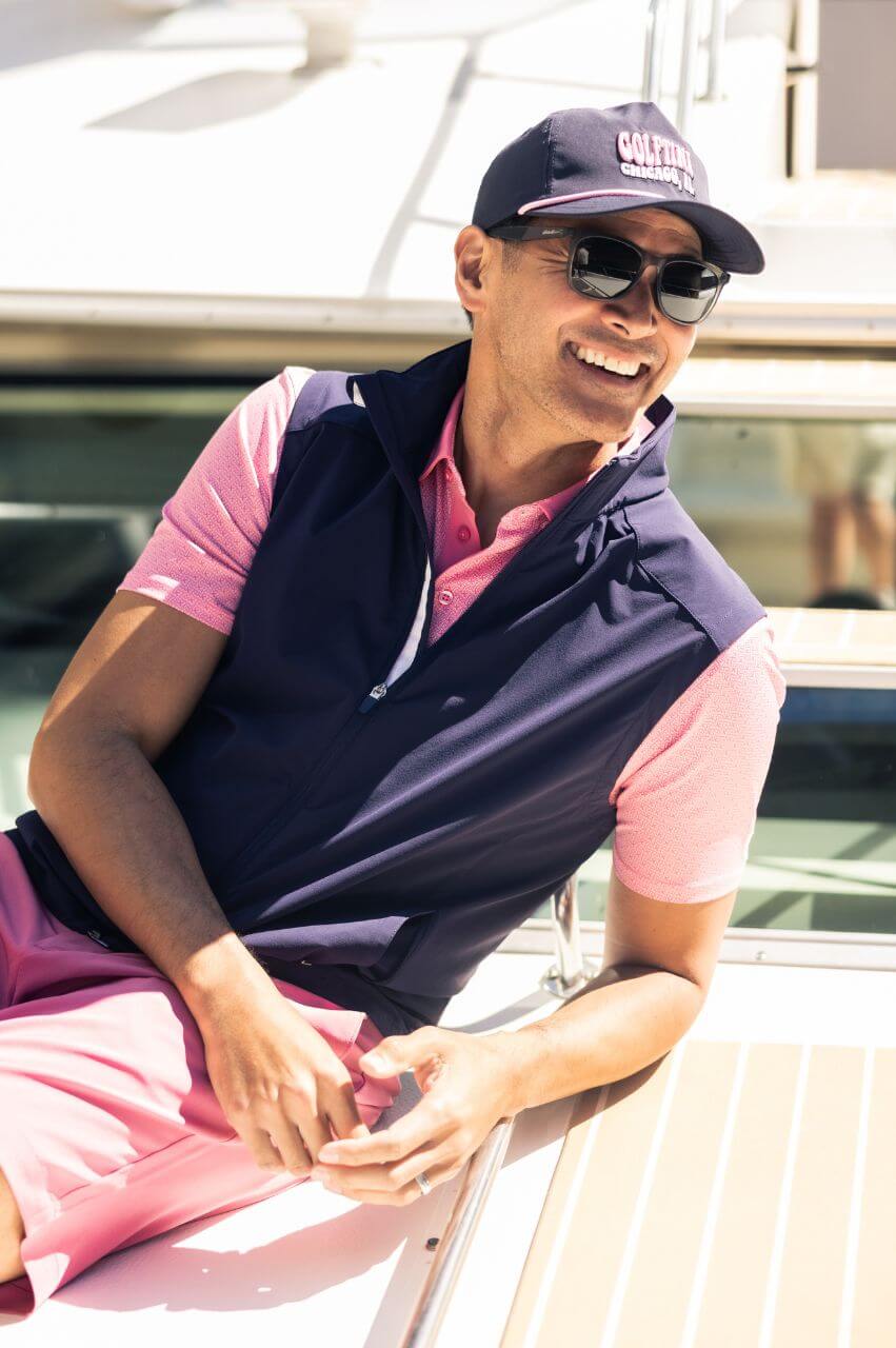 Men's Navy Range Time Vest - GolftiniMen's Tops