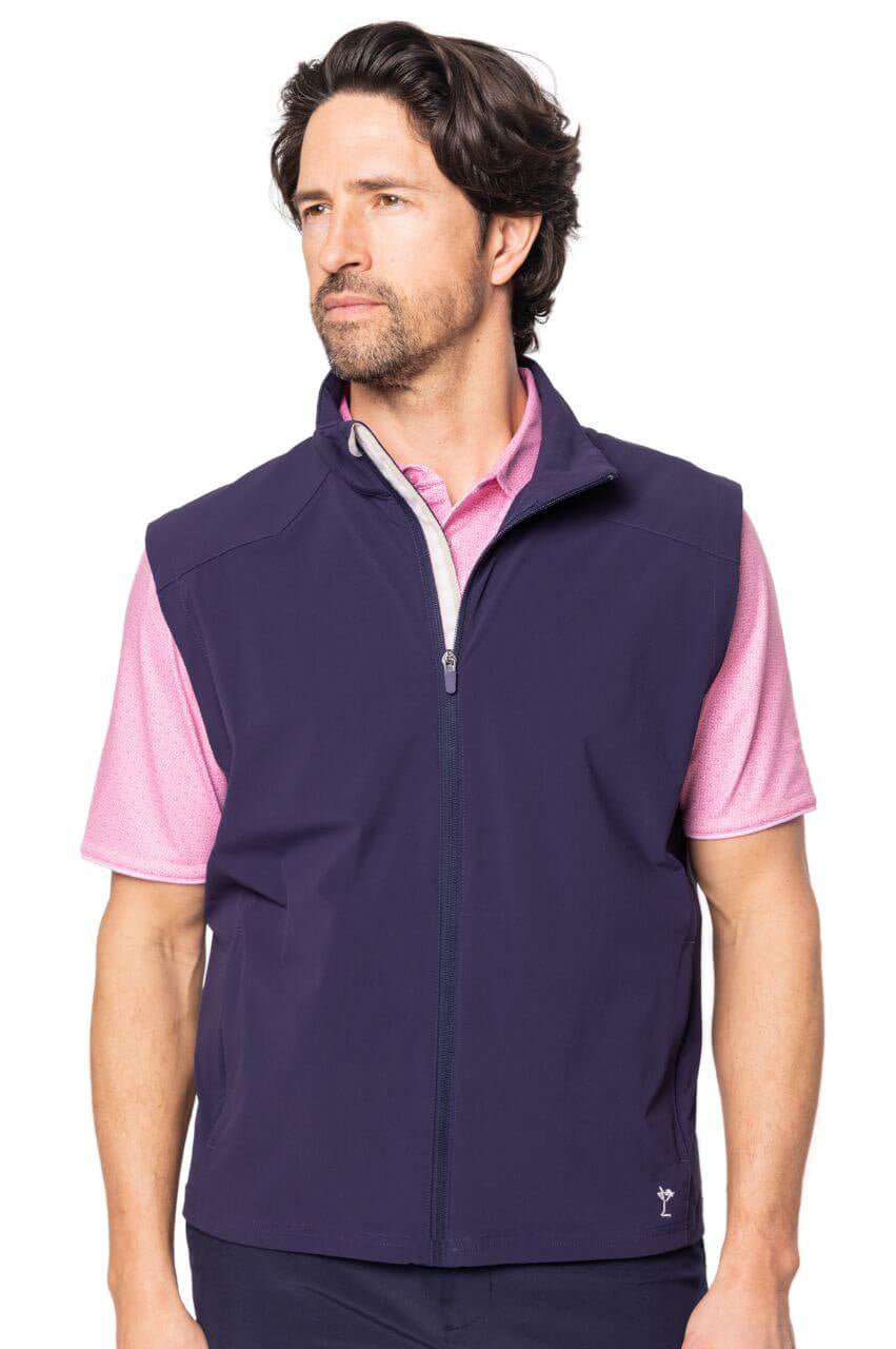 Men's Navy Range Time Vest - GolftiniMen's Tops