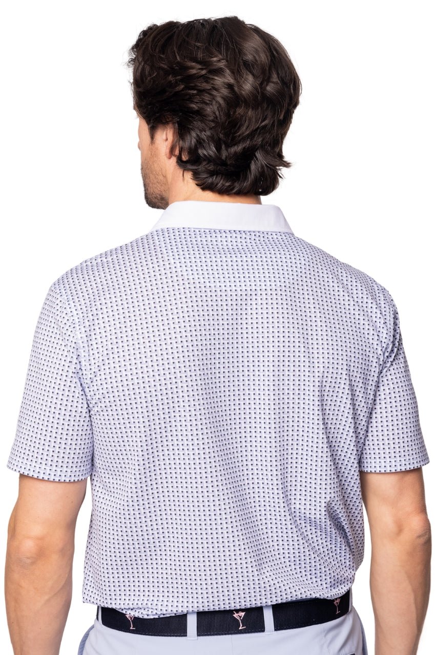 Men's Tilted Plaid Pique Polo - GolftiniMen's Tops
