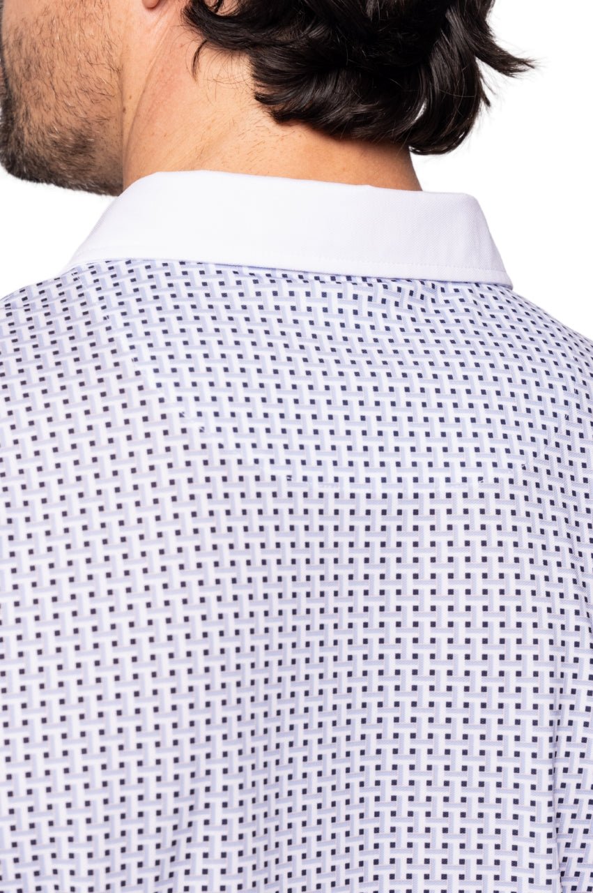 Men's Tilted Plaid Pique Polo - GolftiniMen's Tops